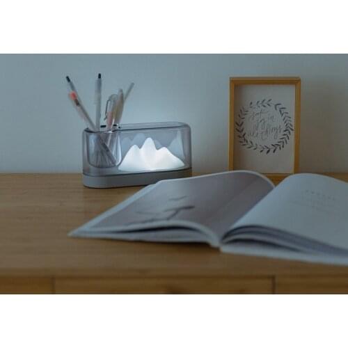 7 Colors Change Mountain Night Light 1200mAh USB Rechargeable LED Table Lamp Dimmable Creative Atmosphere Light Bedside Lamp