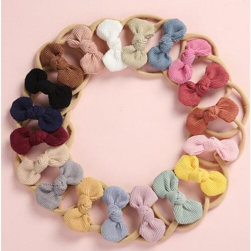 Corduroy Baby Bow Round Hair with Cute Baby Multicolor Hair Circle Soft Traceless Headdress Kids Headbands Girl Accessories