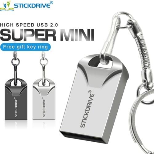 High Speed Super Mini USB flash drive 128GB 64GB 32GB 16GB 8GB pen drive pendrive metal silver u disk memoria cel usb waterproof