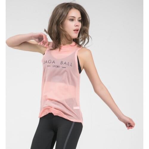 Pink Black Mesh Yoga Tank Top Running Vest Women Sport Sleeveless T-shirt Women T Shirt Tight Sport Top Fitness Women Gym Shirts