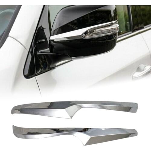 1 Pair Car Auto Chrome Rearview Side Mirror Cover Trim Decoration Strip Fit for Lexus LX570 2016 2017 2018 2019
