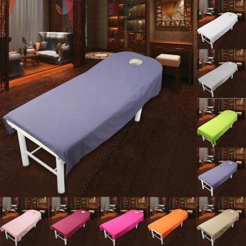 1Pcs Comfortable Wrinkle Resistant Polyester Salon Massage SPA Bed Sheet Couch Home Soft Bedding Article Plain Table Cover