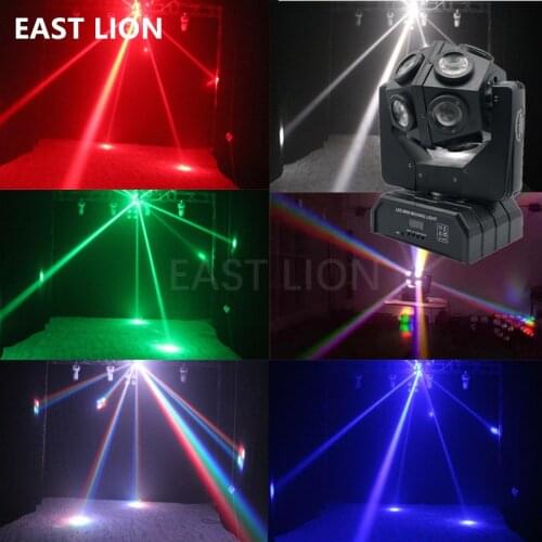 12PCS RGBW Stage Moving Head Beam Led Bar Wedding Dj Disco Nightclub Lights Colorful Strobe Spot Light Globe Rotating For Party