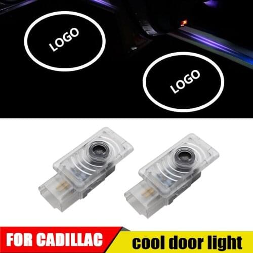 2pcs LED Car Door Welcome Logo Light For Cadillac SRX ATS XTS CT6 XT5 LED Projector Laser Lamp