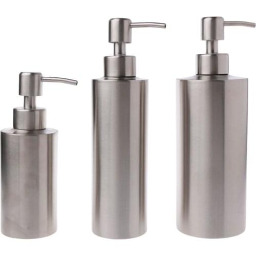 250/350/550 ml Stainless Steel Pump Liquid Soap Lotion Dispenser Bottle Kitchen Bathroom