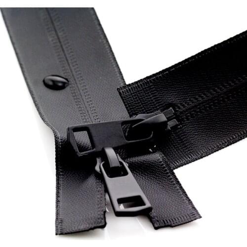 5# 60/70/75/80/90/100/120/150cm double-sliders ECO waterproof plastic nylon zippers for garment