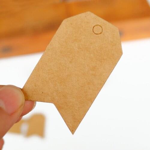 500pcs Blank Kraft Paper Tags 3x5cm Small Size Lable Card Name Tag Handmade Bookmarks Gift Labels