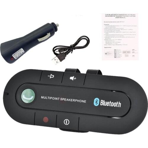 Bluetooth-compatible 4.1 Wireless Car Kit Handsfree Speaker Phone Visor Clip Durable Built-in CSR Chipset Speaker for Android