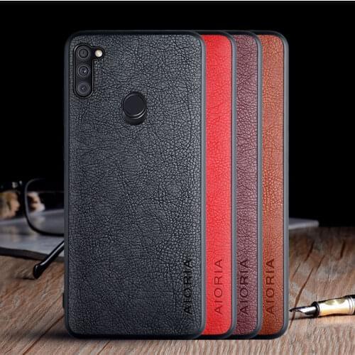 Case for Samsung Galaxy M11 funda luxury Vintage Leather skin coque phone soft cover for samsung galaxy m11 case capa