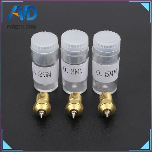 3D Printer Part 0.2/0.3/0.4/0.5mm Airbrush Nozzle Adapter Set Airbrush Nozzles Adapter With Nozzle For V6 Hotend 1.75mm Filament