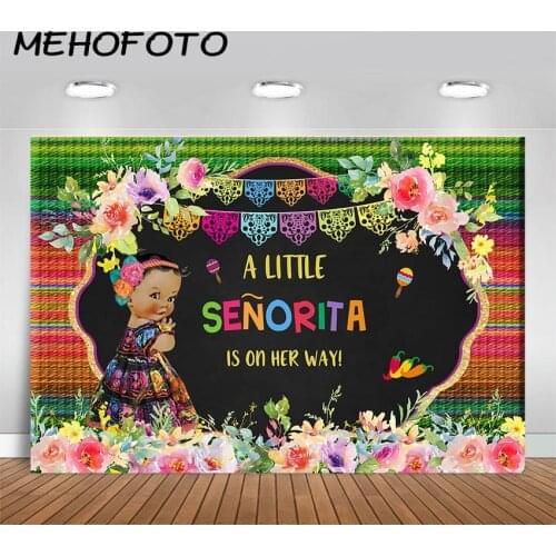 Fiesta Baby Shower Photography Background Fiesta Little Señorita Baby Shower Backdrops Fiesta Mexico Girls Baby Shower Backdrop