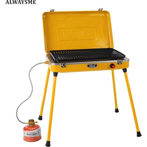 ALWAYSME Marine Kettle Gas Grill, Steel,Portable BBQ Grills, Outdoor Camping Grill Gas Stove