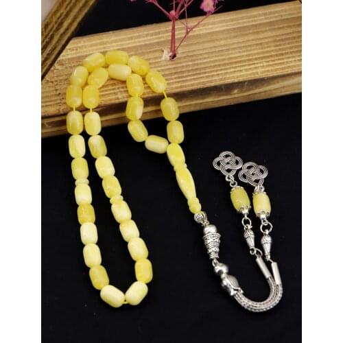 Capsule Cut Drip Simulation Powder Amber Prayer Beads rosary is the most beautiful and original accessory very special gift muslim