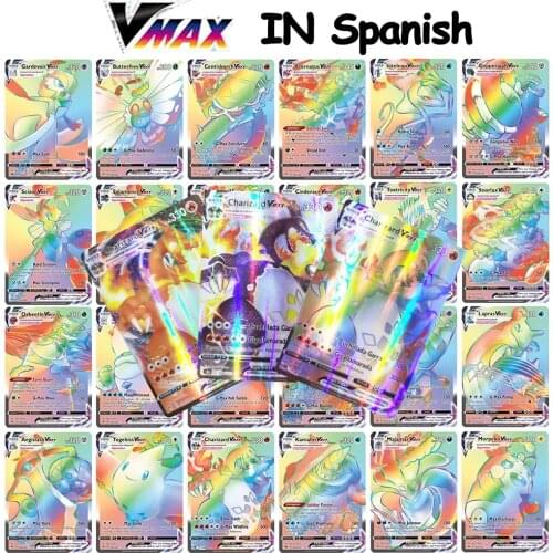 Pokemon Cards Spanish Charizard GX EX VMAX Carte Featuring Trade Español Toys