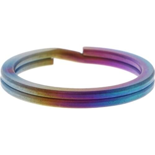 EDC Titanium Alloy Key Ring Pocket Tool Mini Split Keychain Buckle Circle Clip