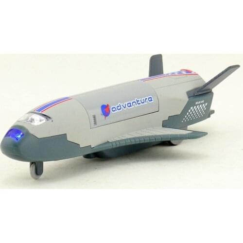 Diecast Toy Plane Model/Space Adventure Travel Airplane/Pull Back/Sound & Light/Educational Collection/Gift For Children