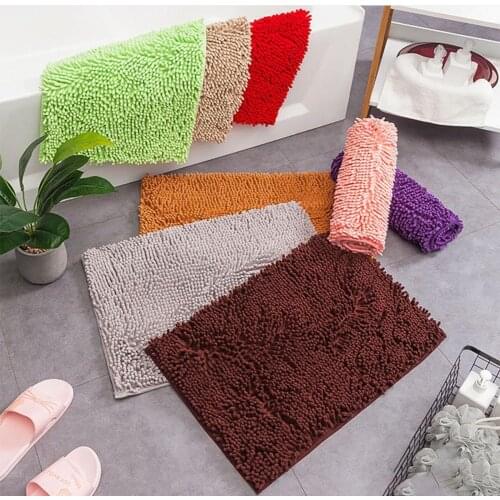 Multifunctional Floor Mat Door Carpet Solid Color Absorbent Polyester Dust-Proof Outdoor Rug for Balcony Home Decoration
