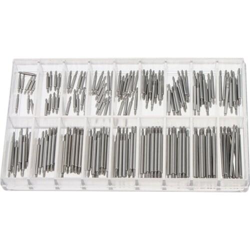 180pcs Professional Stainless Steel 8mm-25mm Spring Bar Set for Watchmaker Tools