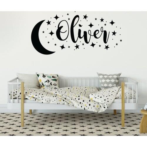 Custom decals star and moon decals, kindergarten wall decoration, childrens room decoration custom decals home decoration diy44
