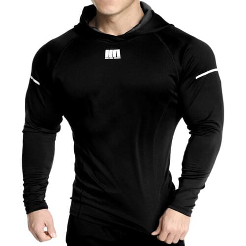 New Mens Fitness Hoodies Solid Sport Sweatshirt Running Jackets Sportswear Gym Hoodies Hooded Pullovers Men Sweater