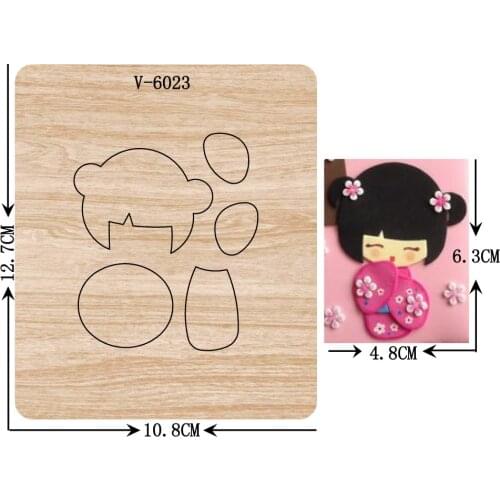 New girl wooden dies cutting dies for scrapbooking Multiple sizes V-6023