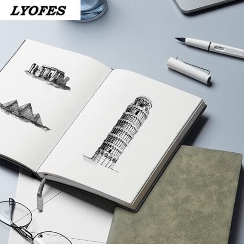 Simple Sketchbook Diary for Drawing Painting Graffiti Soft Cover Black Paper Sketchbook Notepad Notebook Office School Supplies