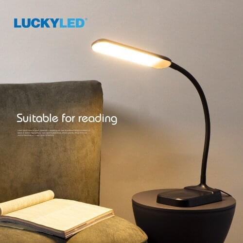 LUCKYLED Led Desk Lamp AC85-265V 10W Dimmable Eye Protection Touch Table Light For Study Reading Bedroom Bedside Led Lighting