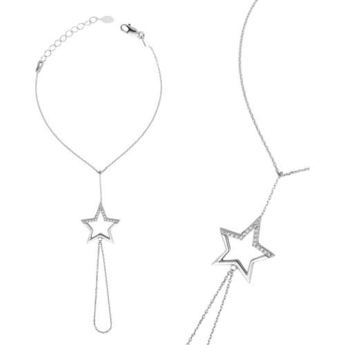 Tevuli 925 Sterling Silver Star Şahmeran Bracelet