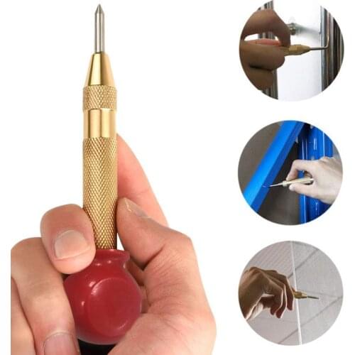 Vastar Drill Bit Tools Power Tools Drill Automatic Center Pin Punch Spring Loaded Marking Starting Holes Tool Center Punch