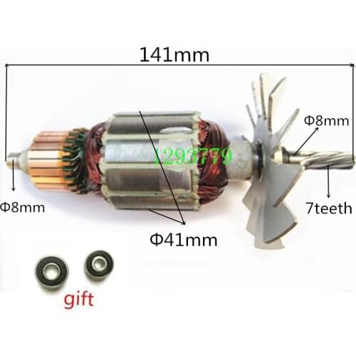7 Teeth AC220-240V Rotor Motor Armature Replacement for MAKITA 4300BV 512065-5 518257-4 Hammer Drill Parts