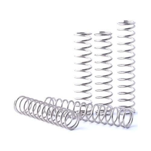 10pcs compression spring wire diameter 0.5mm outer diameter 3-12mm Stainless Steel Micro Small Compression spring length 5-50mm