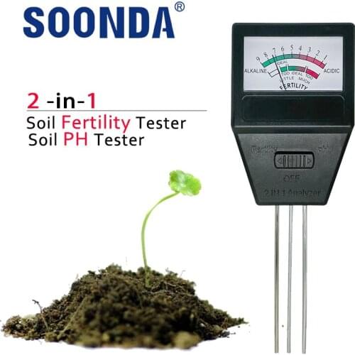 2-in-1 Soil PH And Fertility Meter For Soil Nitrogen Phosphorus Potassium Analyzer Avoid Premature Defoliation Non-flowering