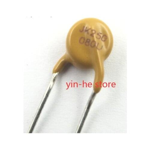 20PCS JK250-080U PPTC straight plug self-recovery fuse 250V 0.08A 80MA JK Jinke original JK250-080U