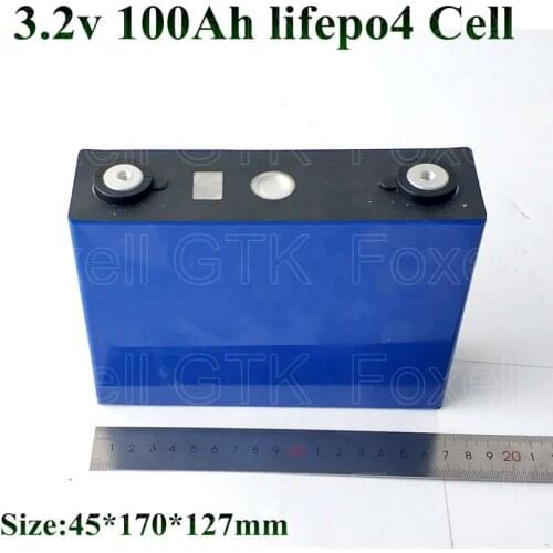 4pcs/lot Rechargeable 3.2V 100Ah LiFePO4 Battery model Batteries Lithium ion for EV/UPS/BMS/Power storage/solar power system