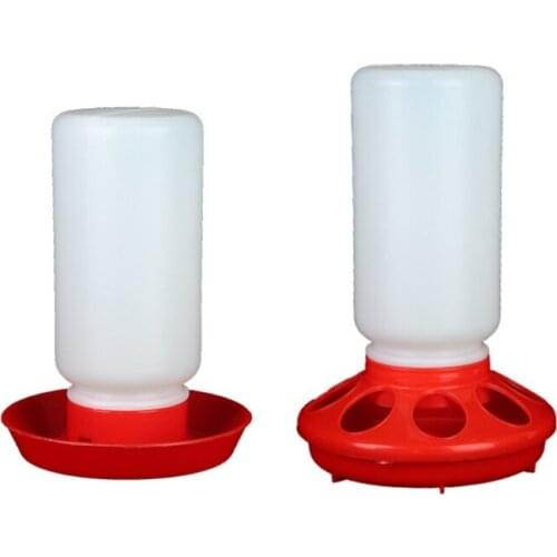 Chick Feeder and Waterer Combo 1 Quart Chicken Feeder 0.9 Quart Chicken Waterer Birds Poultry Feeding Equipment Kit Red N0PA