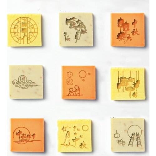 Mid-Autumn Festival natural handmade soap acrylic seal Mini DIY natural organic glass stamp chapter