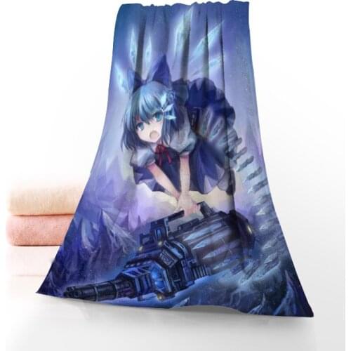 Hot Sale Anime Custom Cirno 35x75cm Fitness Sports Towel Portable Quick-drying Towel Yoga Outdoor Microfiber Sports Towel
