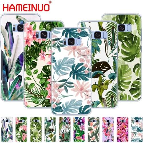 HAMEINUO Tropical Green Leaves Floral cell phone case cover for Samsung Galaxy S9 S7 edge PLUS S8 S6 S5 S4 S3 MINI