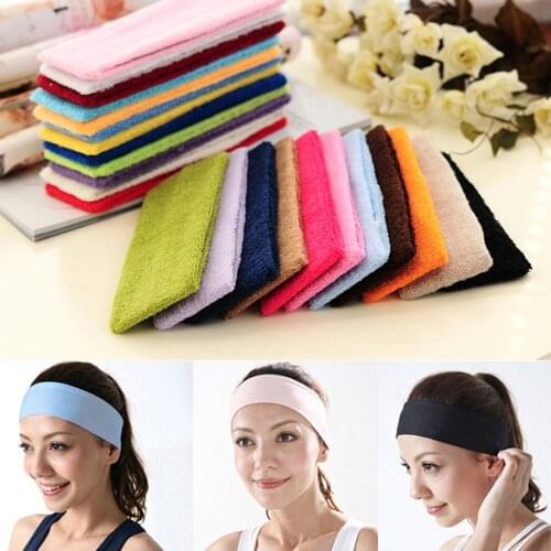 Unisex Cotton Sport Headband Sweatband for Men Women Yoga Hair Bands Headband High Elastic Stretch Gym Fitness Head Bands
