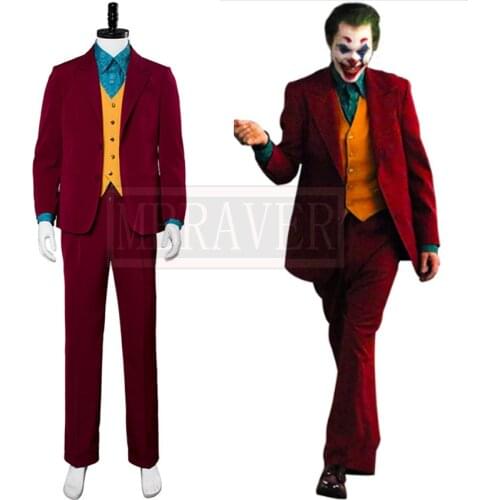 Joker 2019 Costume Joaquin Phoenix Outfit Arthur Fleck Cosplay Costume Party Christmas Halloween Custom Made Any Size