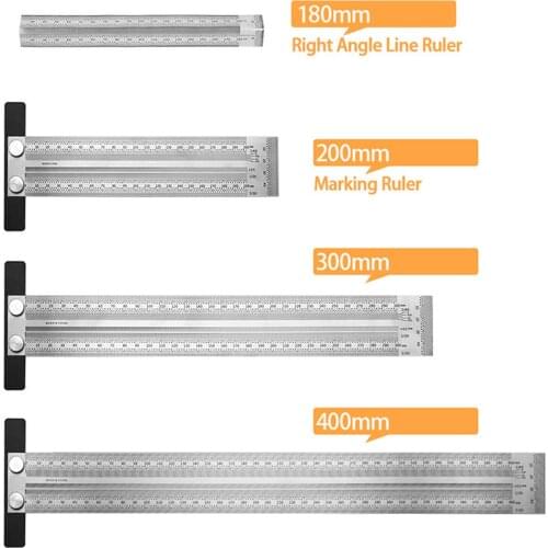 High-Precision Scale Measuring Tool Set For Woodworking Marking Stainless DIY Scribing Line T Type Ruler