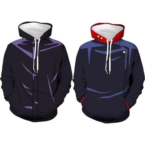 New Anime Jujutsu Kaisen Hoodies Itadori Yuji Gojo Satoru Casual Anime Men Hoodie Cosplay Costume Sweatshirt Streetwear Top