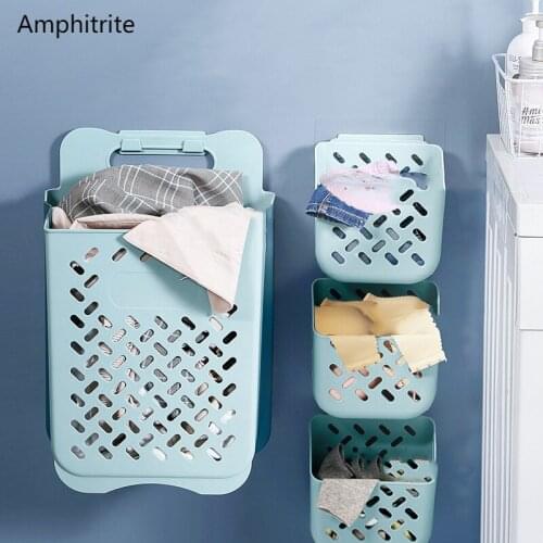 Folding Laundry Basket Organizer For Soiled Clothes Bathroom Storage Basket Big Folding Basket