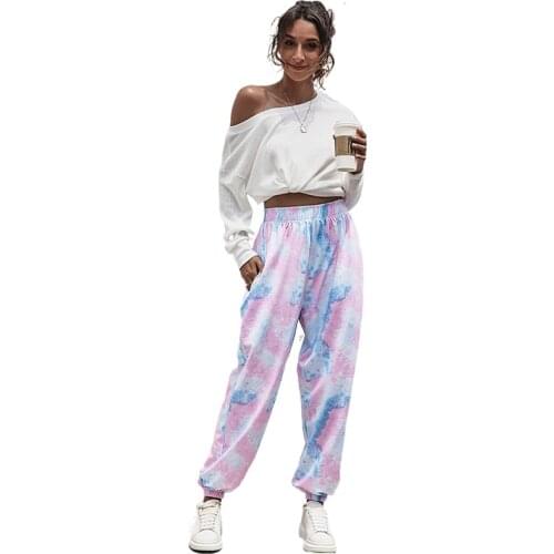 Tie-dye Sweatpants Women Casual Spring Sportswear Workout Sport Loose Jogging Pants