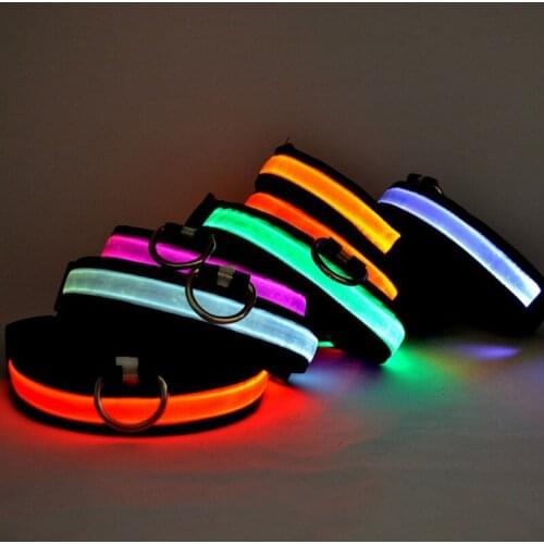 Led Dog Collar Anti-Lost/Avoid Car Accident Collar For Dogs Puppies Dog Collars Leads LED Supplies Pet Products