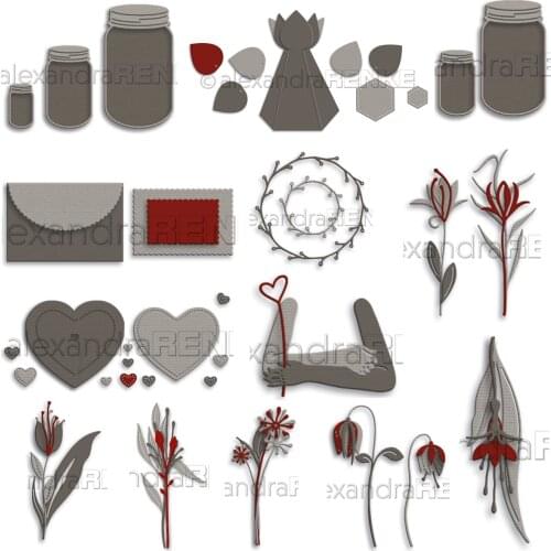 Piggy Craft metal cutting dies cut die mold Flower series envelope glass Scrapbook paper craft knife mould blade punch stencil