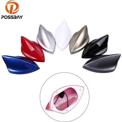 POSSBAY Universal Car Radio Aerials FM Signal Amplifier Auto Shark Fin Antenna Car Roof Decoration Car-styling for BMW Hyundai