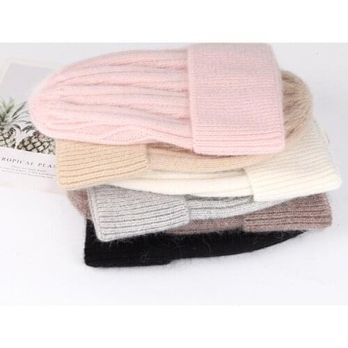 VISROVER 6 Colors New Unisex Rabbit fur Woman Winter Hat Soft Autumn Cap Best Matched Cashmere Woman Warm Skullies Beanie Gift