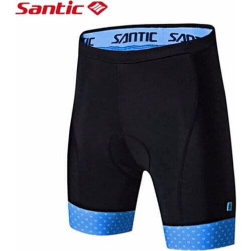 Santic Women Cycling Shorts Pants Racing Bicycle Riding Sport Female Shorts Padded Coolmax-4D Girl Ladies Running Outdoor Shorts