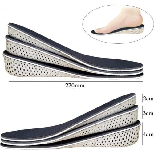 1 Pair Comfortable Orthotic Shoes Insoles Heighten Heel Insert Sports Shoes Pad Cushion Unisex 2-4cm Height Increase Insoles